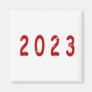 Aimant Nouvel an 2023, numéro 2023, cadeau de nouvelle an