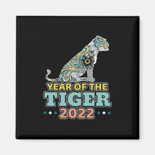 Aimant Nouvel An chinois 2022 - Tigre blanc