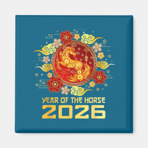 Aimant Nouvel an chinois 2026 année du cheval