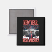 Aimant Nouvel an drôle de Trump (Recto/Verso)