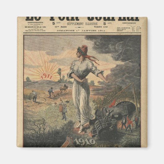 Aimant Nouvel An, la France espère des jours meilleurs (Devant)