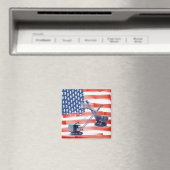 Aimant Nouvel exploitant de grue du Nord-Ouest et drapeau (In Situ (Lave-vaisselle))