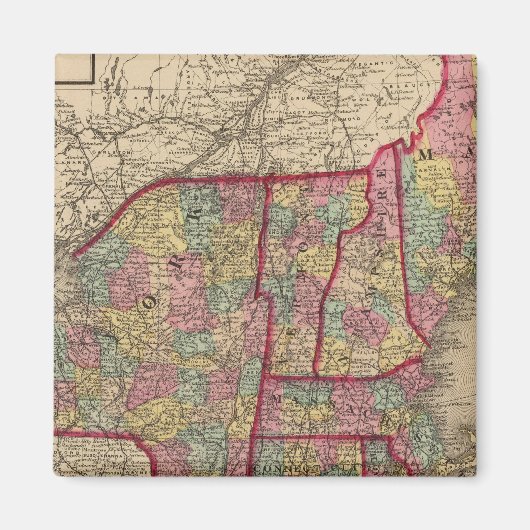 Aimant Nouvelle-Angleterre et New York (Devant)