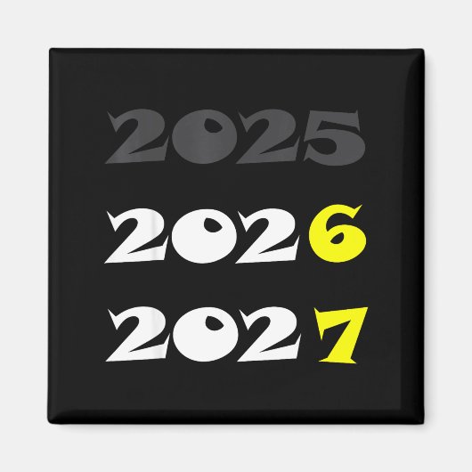 Aimant Nouvelle Année Drôle 2026 Six Sept 67 Mème (Devant)