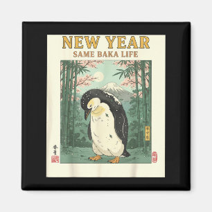 Aimant Nouvelle Année Même Vie de Baka Pingouin Nouvel An