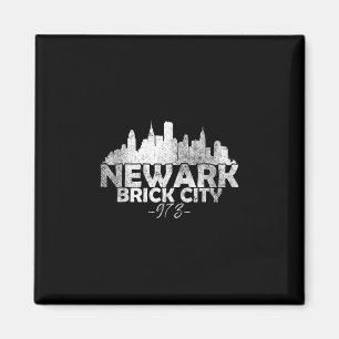 Aimant Nouvelle-Ark New Jersey Nj Brick City Skyline