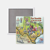 Aimant Nouvelle carte Braunfels TEXAS (Recto/Verso)
