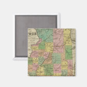 Aimant Nouvelle Carte De L'Illinois (Recto/Verso)