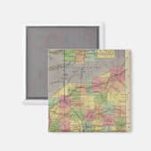 Aimant Nouvelle Carte De L'Indiana (Recto/Verso)