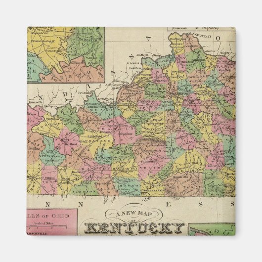Aimant Nouvelle Carte Du Kentucky (Devant)