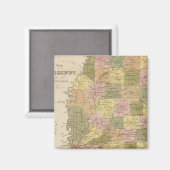 Aimant Nouvelle Carte Du Mississippi (Recto/Verso)