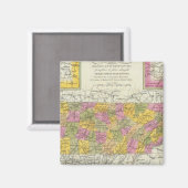 Aimant Nouvelle Carte Du Tennessee (Recto/Verso)