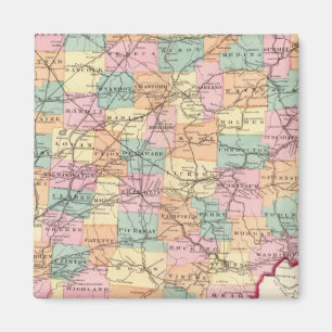 Aimant Nouvelle carte ferroviaire de l'État de l'Ohio