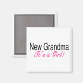 Aimant Nouvelle Grand-Mère C'Est Une Fille (Recto/Verso)