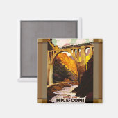 Aimant Nouvelle Ligne de Nice à Coni via Tende (Recto/Verso)