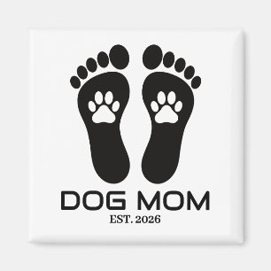 Aimant Nouvelle maman de chien Empreintes de pattes gras 