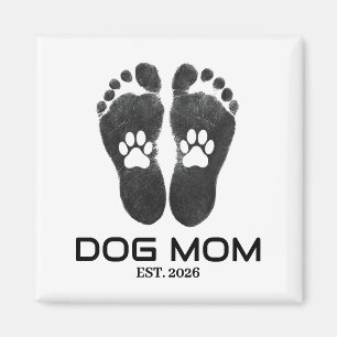 Aimant Nouvelle maman de chien empreintes de pattes gras 