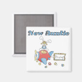 Aimant Nouvelle tante - T-shirts et cadeaux d'avion (Recto/Verso)