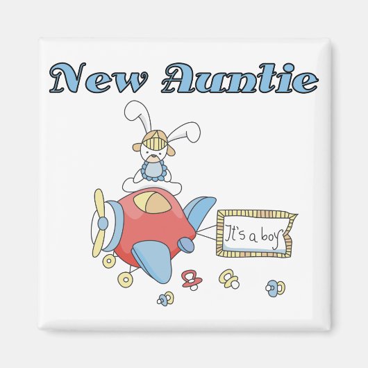 Aimant Nouvelle tante - T-shirts et cadeaux d'avion (Devant)