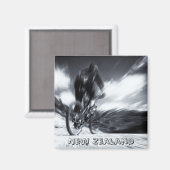 Aimant Nouvelle-Zélande, Cap Reinga BW (Fridge Magnet) (Recto/Verso)