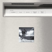 Aimant Nouvelle-Zélande, Cap Reinga BW (Fridge Magnet) (In Situ (Lave-vaisselle))