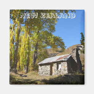 Aimant Nouvelle-Zélande, Cottage, Automne (Frigo Magnet)