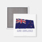 Aimant Nouvelle-Zélande Drapeau avec nom (Recto/Verso)