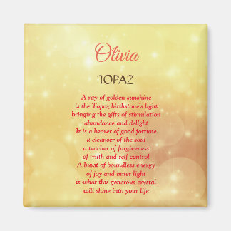 Aimant Novembre Birthstone Topaz design