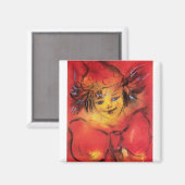 AIMANT NUAGE AVEC RIBBON ROUGE (Recto/Verso)