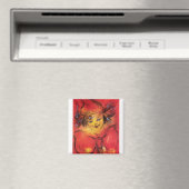 AIMANT NUAGE AVEC RIBBON ROUGE (In Situ (Lave-vaisselle))