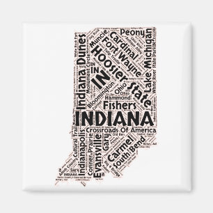 Aimant Nuage de mot d'état de l'Indiana