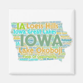 Aimant Nuage de mots Iowa