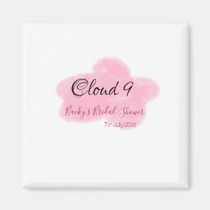 Aimant Nuage neuf rouge pastel shower de mariage nommédat