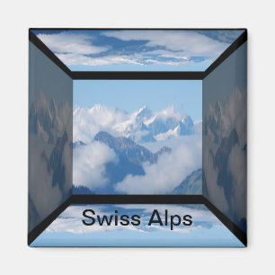 Aimant Nuages au-dessus des Alpes suisses