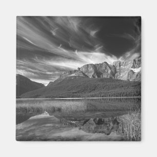 Aimant Nuages cirrus au-dessus du lac Waterfowl, Banff