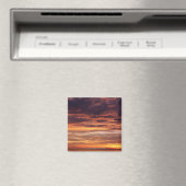 Aimant Nuages foncés dans ciel rayé orange (In Situ (Lave-vaisselle))
