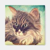 Aimant nuageux Fluffy Cat (Devant)