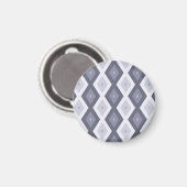 Aimant Nuances de bleu gris motif diamant (Recto/Verso)