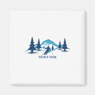 Aimant Nub's Nob Michigan Ski Resort Ski Skiateur