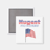 Aimant Nugent pour le Congrès Patriotic American Flag Des (Recto/Verso)