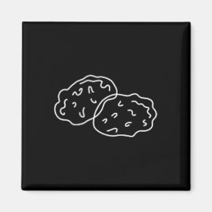 Aimant Nuggets de poulet Minimaliste Dge Patch Line Art _
