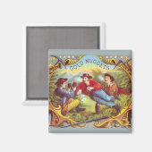 Aimant Nuggets d'or Antique Étiquette Cigar (Recto/Verso)