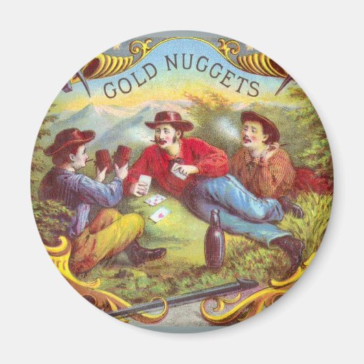 Aimant Nuggets d'or Antique Étiquette Cigar (Devant)