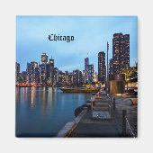 Aimant Nuit À Navy Pier (Devant)