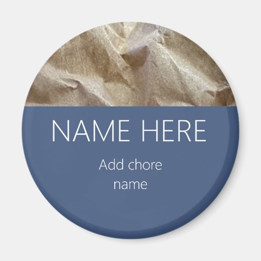 Aimant Nuit Blue Grey Crinké Nom du papier Chore (Devant)