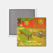 Aimant Nuit Café par Vincent van Gogh (Recto/Verso)
