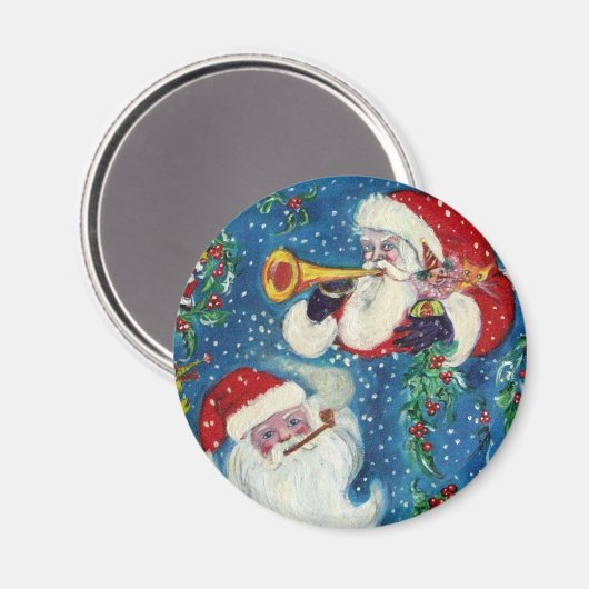 Aimant Nuit de Noël père Noël BUGLER (Recto/Verso)