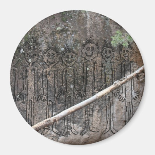 Aimant Nuit des Gigglers à pied Petroglyph (Devant)