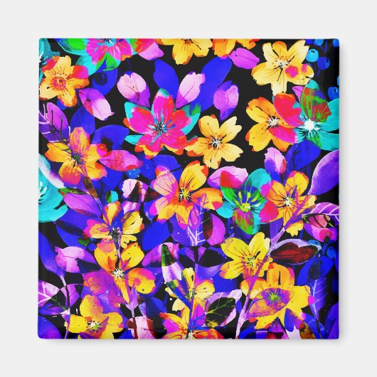 Aimant Nuit d'été Fleurs de Jardin en fleurs (Devant)