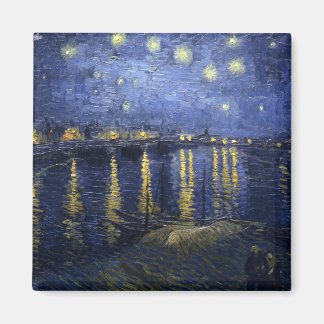 Aimant Nuit Étincelante Sur Le Rhône